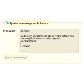 Ajouter un message sur la facture Prestashop