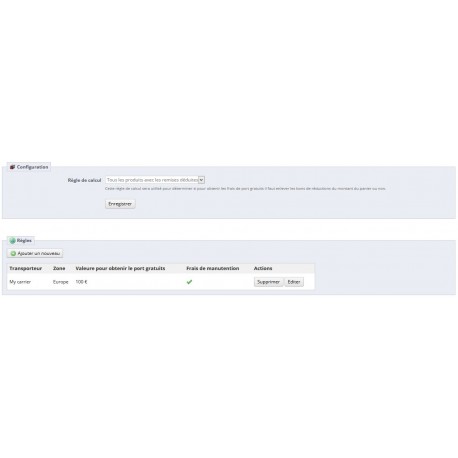 Module Prestashop de livraison gratuite par transporteurs