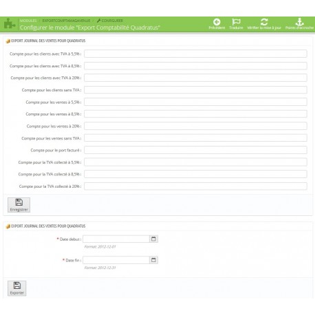 Module d’export vers la comptabilité Cegid Quadratus