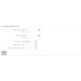 Configuration du module pour extraire les produits vendus pour les fournisseurs